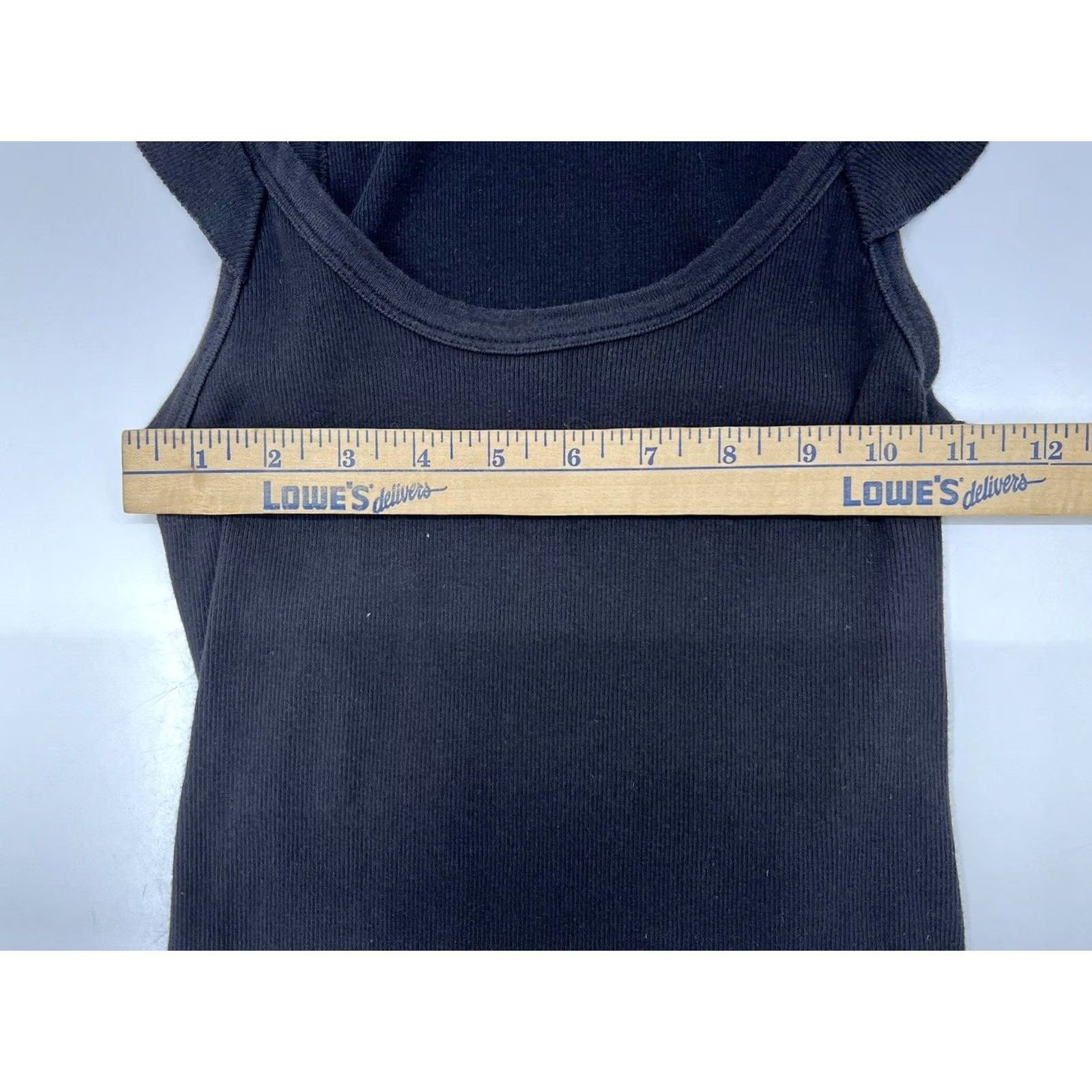 Vintage Womens Attention Tank Top Black Sleeveless Ruffled Arm Small Tank Top Obvious Minimalist Summer Casual Shirt Womens Size S / US 4 / IT 40 - 7 Thumbnail