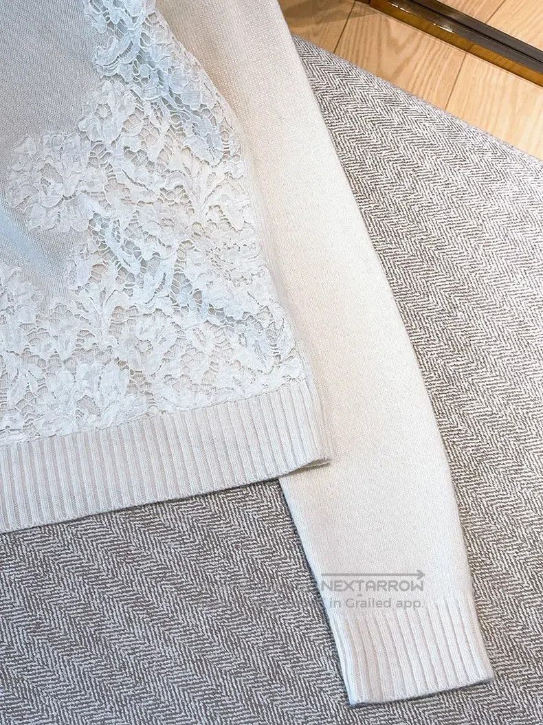 Valentino Valentino Lace cashmere sweater Size S / US 4 / IT 40 - 4 Thumbnail