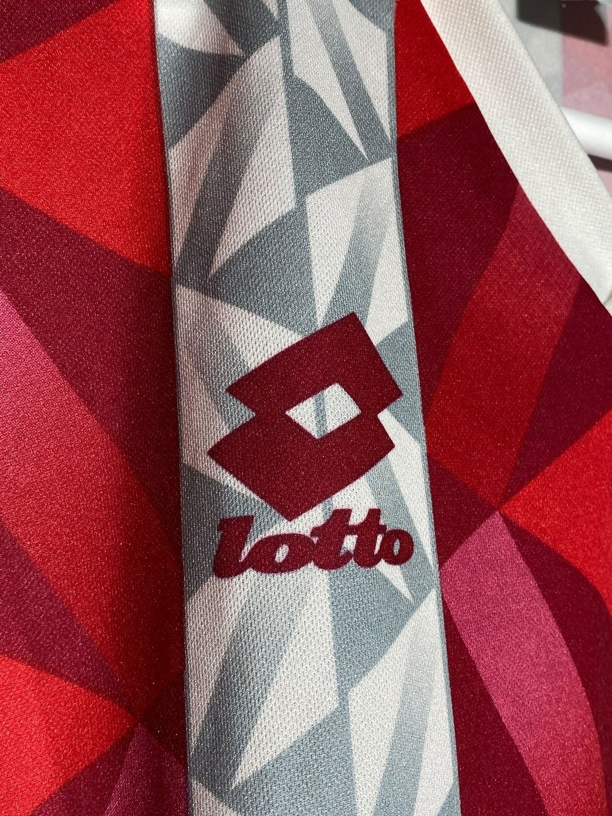 Vintage 🔥 90s LOTTO CALCIO ITALIA GEOMETRIC JERSEY AC MILAN VIBES Size US XS / EU 42 / 0 - 4 Thumbnail
