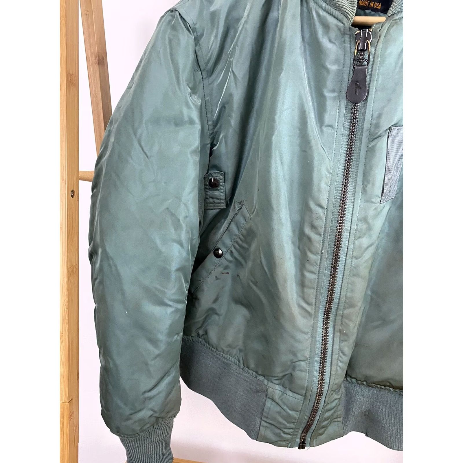Vintage VINTAGE MA-1 USAF Stencil Military Flight Bomber Jacket Weintraub M Green Mens Size US M / EU 48-50 / 2 - 7 Thumbnail