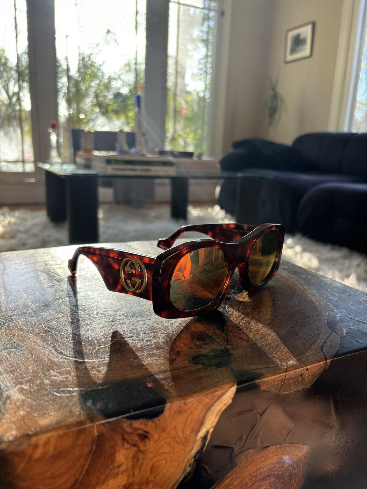 Gucci Oversized fun chunky Gucci sunglasses Size ONE SIZE - 2 Thumbnail