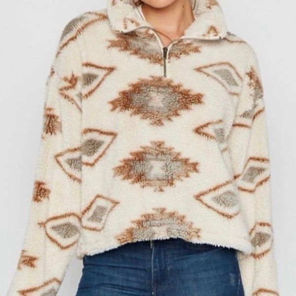 Other Thread & Supply, Mojave Desert Sherpa Long Sleeve Pullover, Size XS / US 0-2 / IT 36-38 - 2 Thumbnail