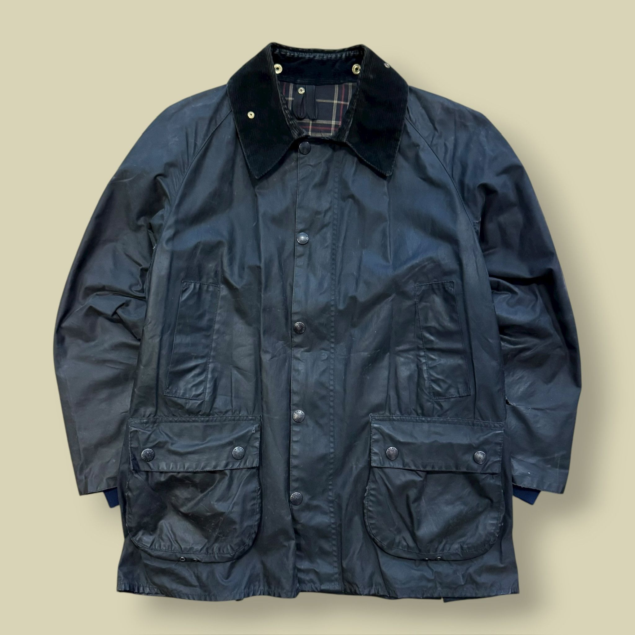 Barbour Barbour Bedale Waxed Blue Jacket Size US L / EU 52-54 / 3 - 1 Thumbnail