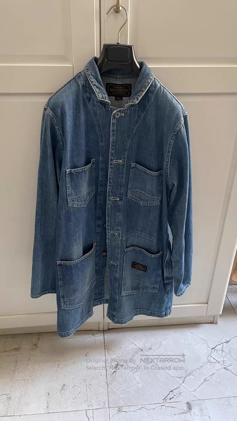 Neighborhood Neighborhood Washed Denim Work Jacket Barn Denim Jacket Size US S / EU 44-46 / 1 - 1 Thumbnail