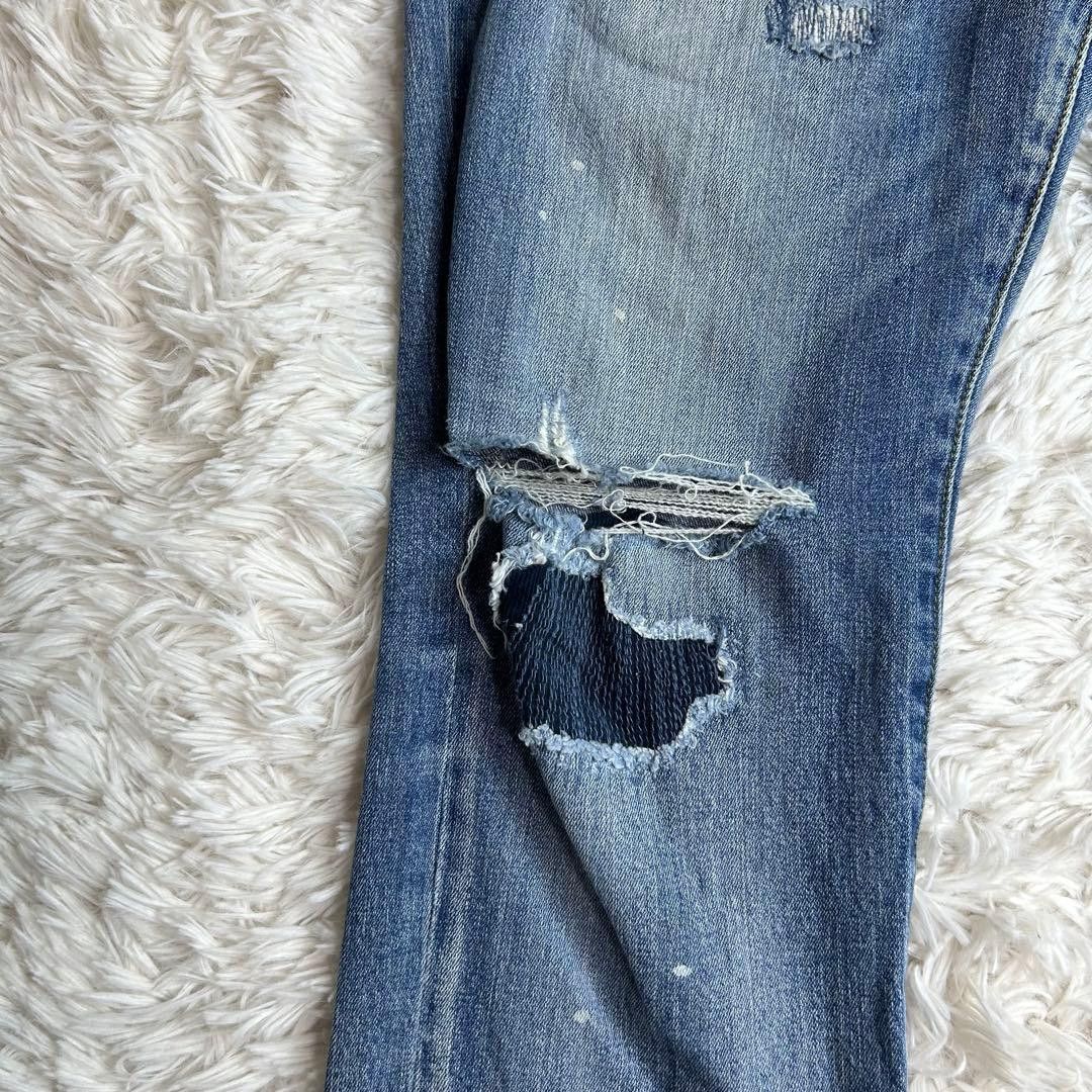 Number (N)ine Repaired Distressed Denim Size US 35 - 5 Thumbnail