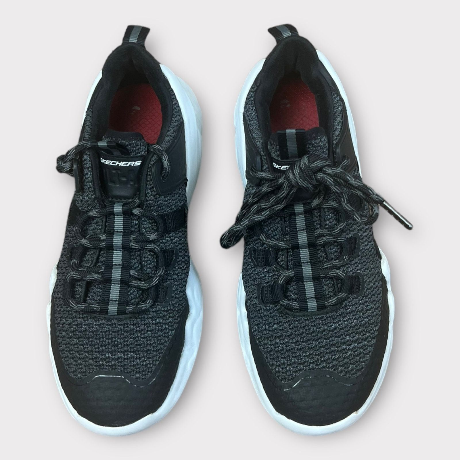 Other Skechers | DLT-A Mens Black White Sport Sneakers Size US 5.5 / IT 35.5 - 4 Thumbnail