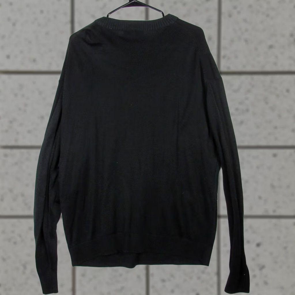 Pronto Uomo Pronto Uomo Mens Black Crewneck Sweater Pullover XL Cotton Rayon Long Sleeve Size US XL / EU 56 / 4 - 1 Thumbnail