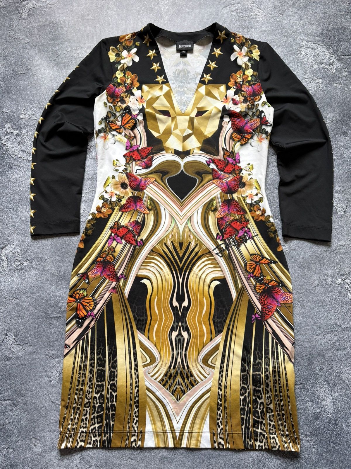 Just Cavalli Just Cavalli Luxury Multicolour Butterfly Star Pattern Dress Size M / US 6-8 / IT 42-44 - 3 Thumbnail