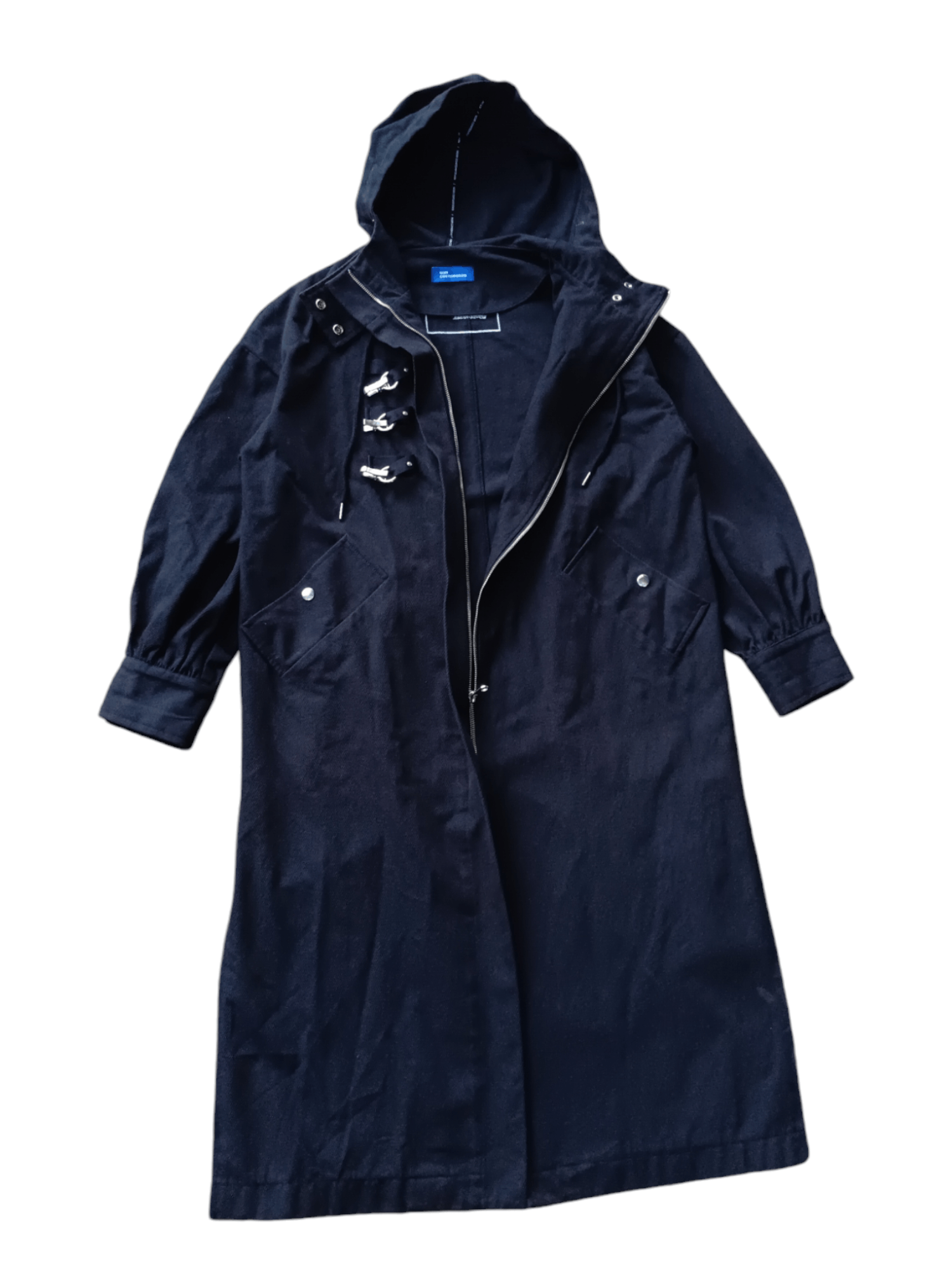 Japanese Brand 🙏24H DELETE🙏Noir contemporain hooded coat jacket Size US M / EU 48-50 / 2 - 9 Thumbnail