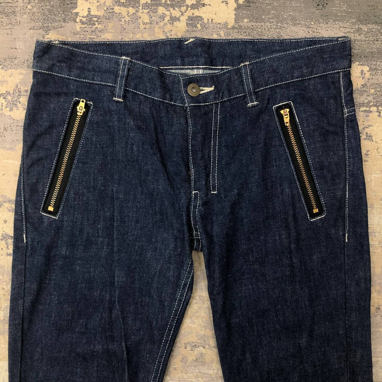 If Six Was Nine × Japanese Brand P807 I AM I MADE IN JAPAN SKINNY ZIPPER JEANS Size US 33 - 3 Thumbnail