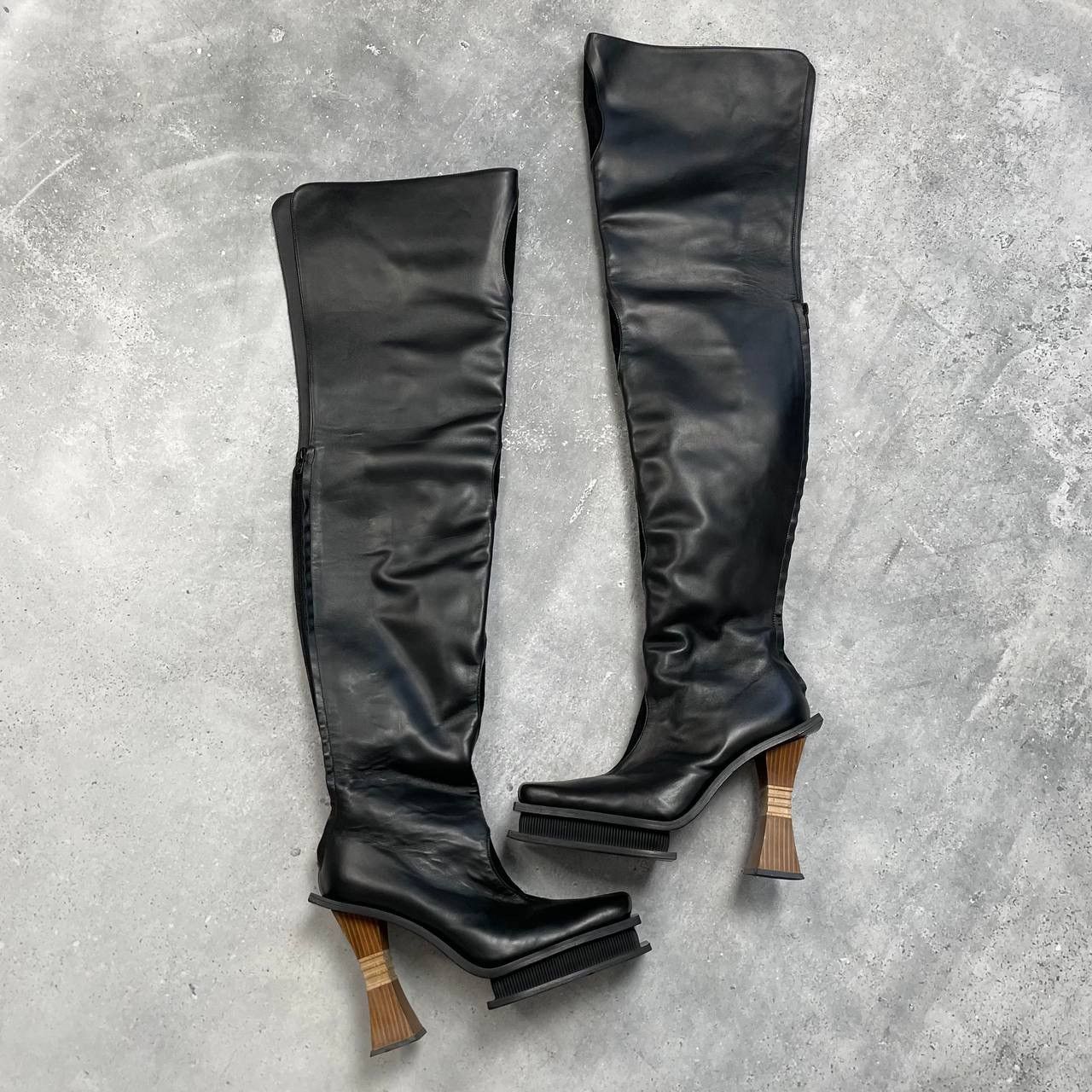Ahluwalia Ahluwalia Veena Hi Heeled Knee-Length Boots Women’s Black 40 Size US 9 / IT 39 - 1 Thumbnail