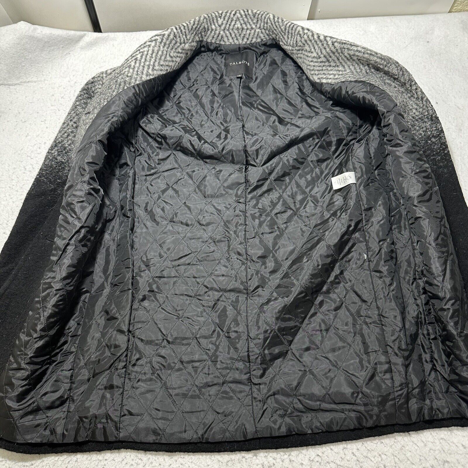Other Talbots 4 Wool Pea Coat Button Front Heavyweight Gray Coat Size S / US 4 / IT 40 - 10 Thumbnail
