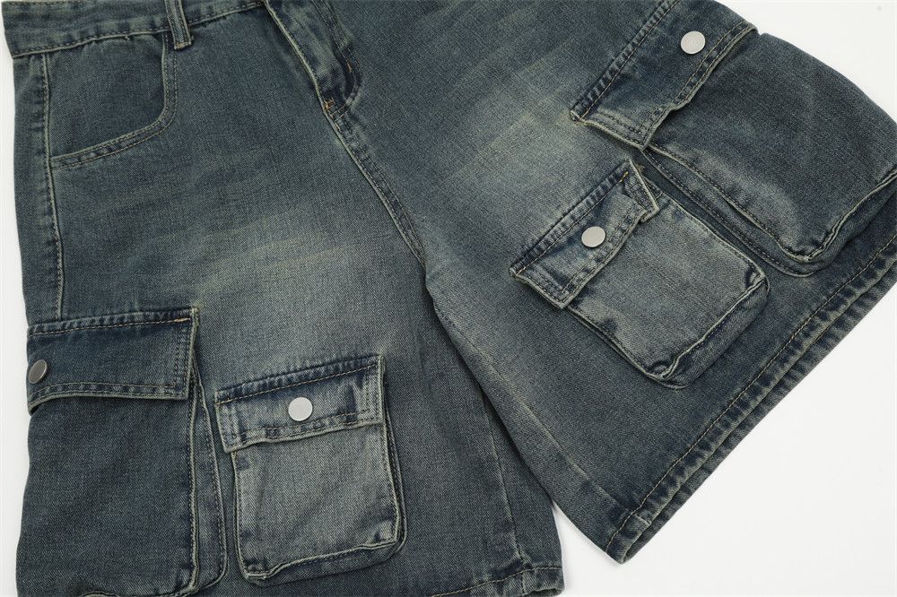 Japanese Brand × Jean Men's punk washed distressed pocket cargo denim shorts y2k Size US 32 / EU 48 - 5 Thumbnail