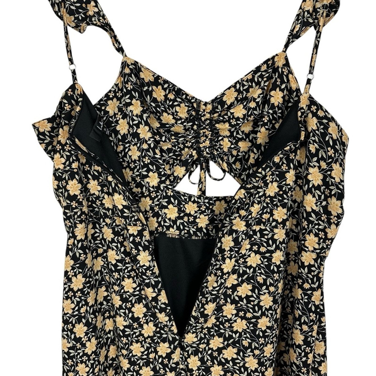 Lulus Lulus The Way to Love Black Floral Ruffled Maxi Dress XL Size XL / US 12-14 / IT 48-50 - 9 Thumbnail