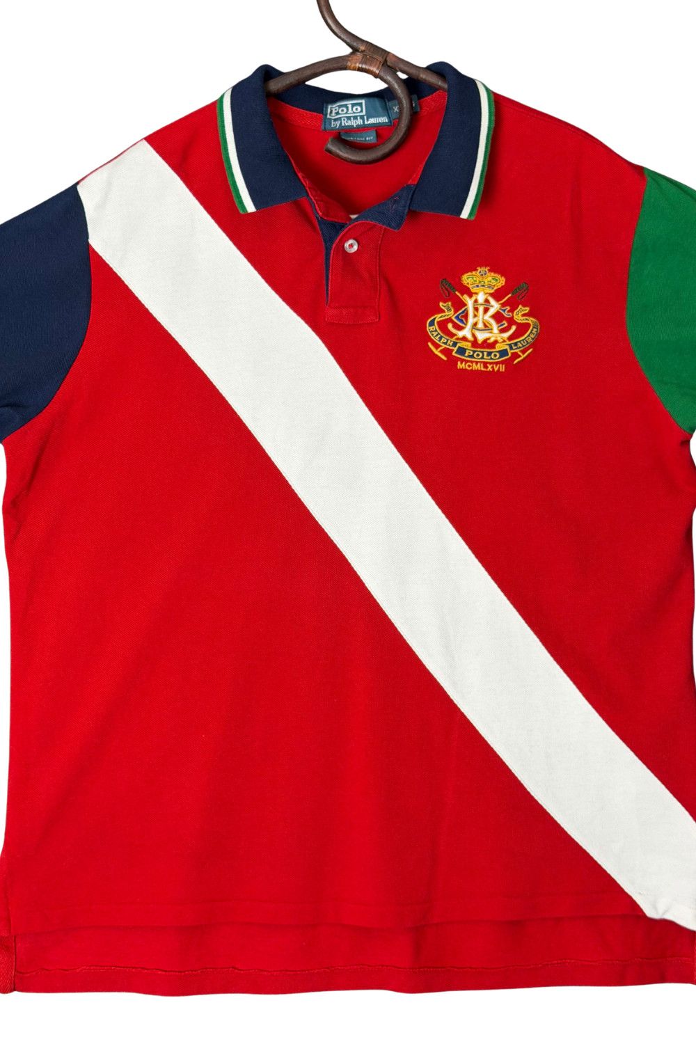 Polo Ralph Lauren 2010 Polo Ralph Lauren Crest Sash Rugby Polo Number 3 Size US XL / EU 56 / 4 - 6 Thumbnail