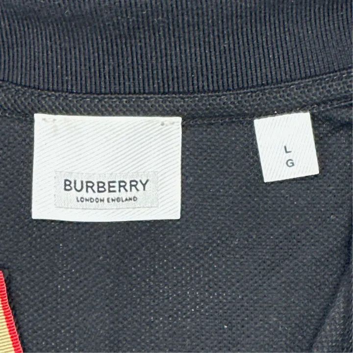 Burberry Burberry Burberry Black Short Sleeve Polo Shirt-2507 Size US L / EU 52-54 / 3 - 4 Thumbnail