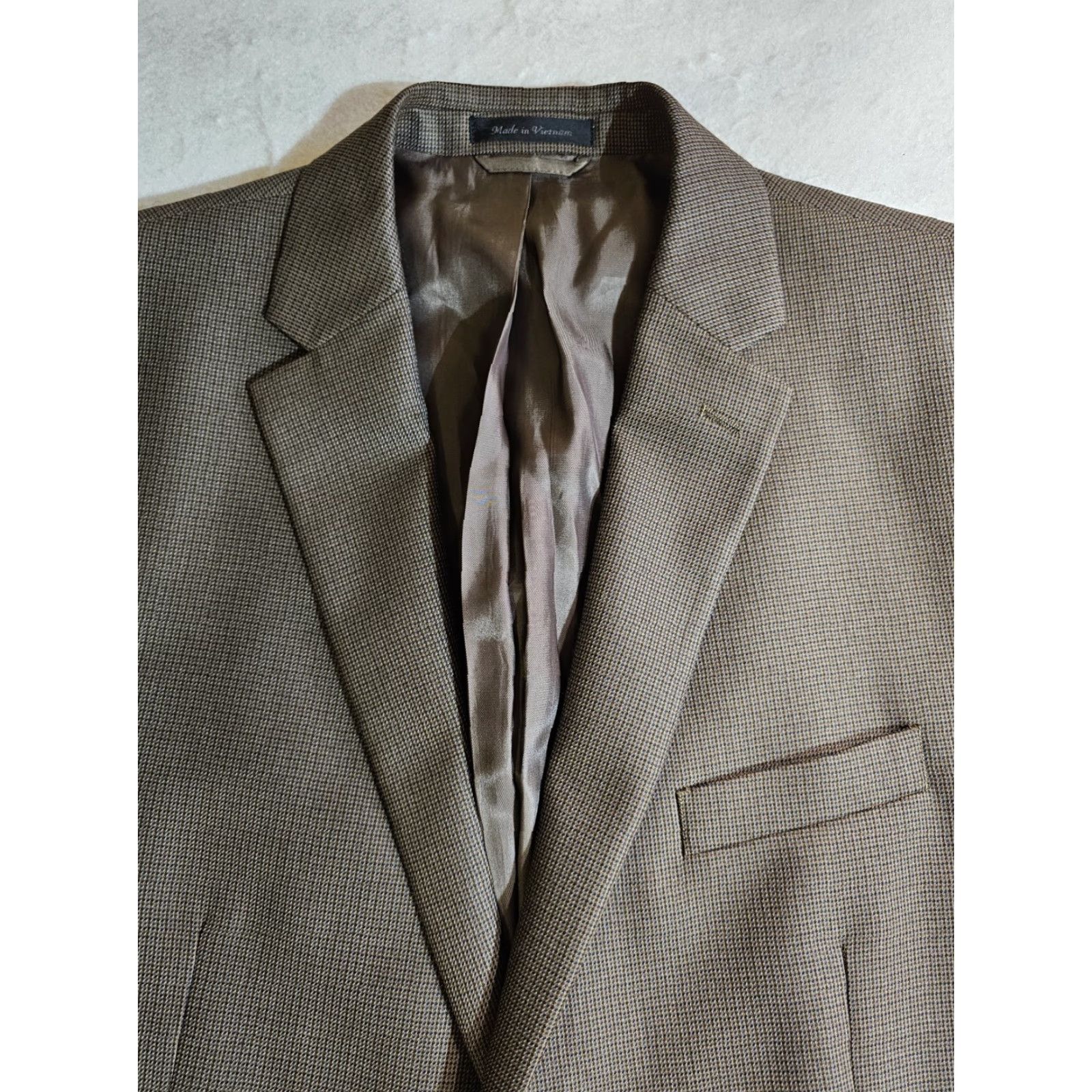 Ralph Lauren Lauren Ralph Lauren Blazer Classic Single Breasted Mens 48R Tan Two-Button Sport Coat Size 48R - 3 Thumbnail