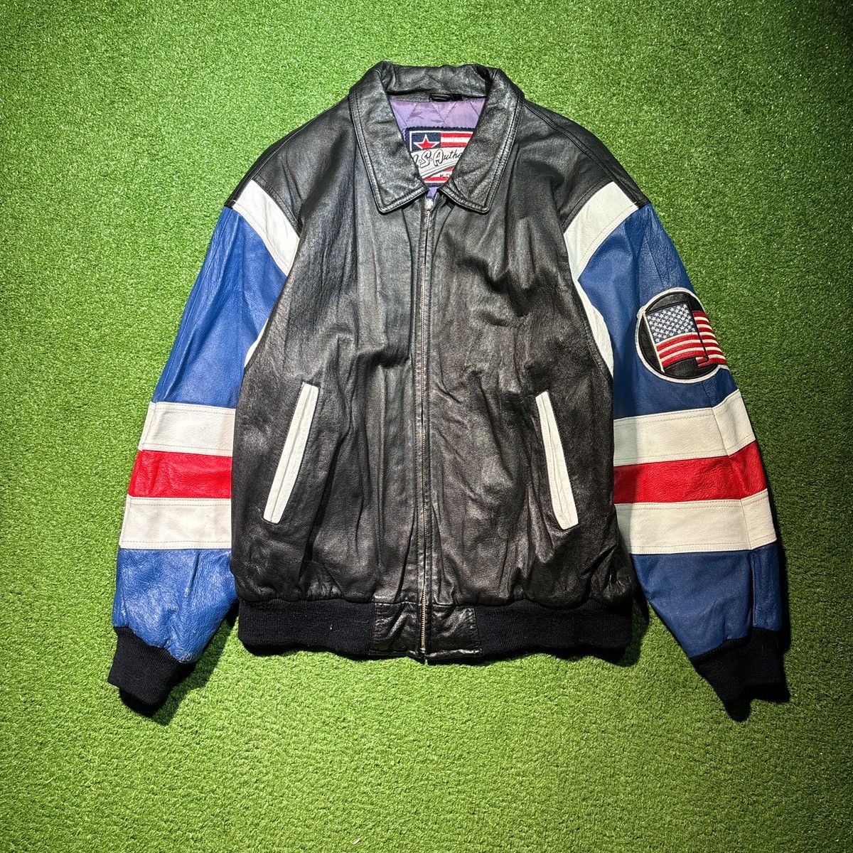 Wilsons Leather Vintage full zip USA leather jacket Size US XL / EU 56 / 4 - 4 Thumbnail