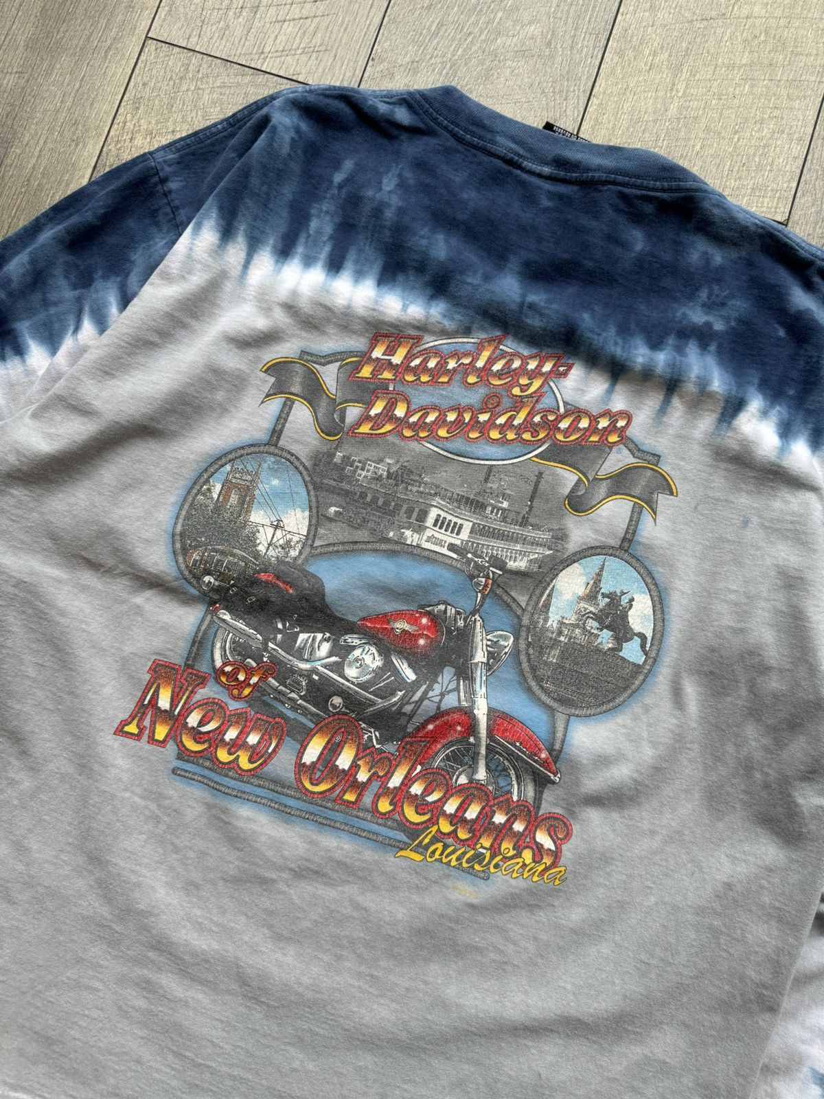 Vintage Vintage 90s Harley Davidson Tie Dye Longsleeve Tee Large Size US L / EU 52-54 / 3 - 7 Thumbnail
