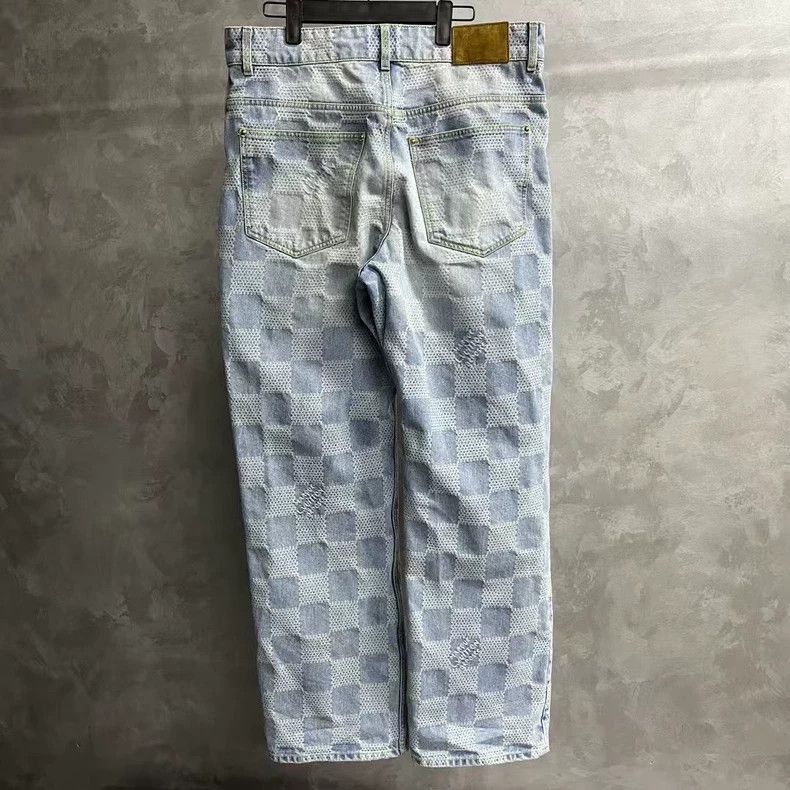 Louis Vuitton Louis Vuitton 25 New Blue Washed Button Jacquard Long Jean Size US 36 / EU 52 - 6 Thumbnail