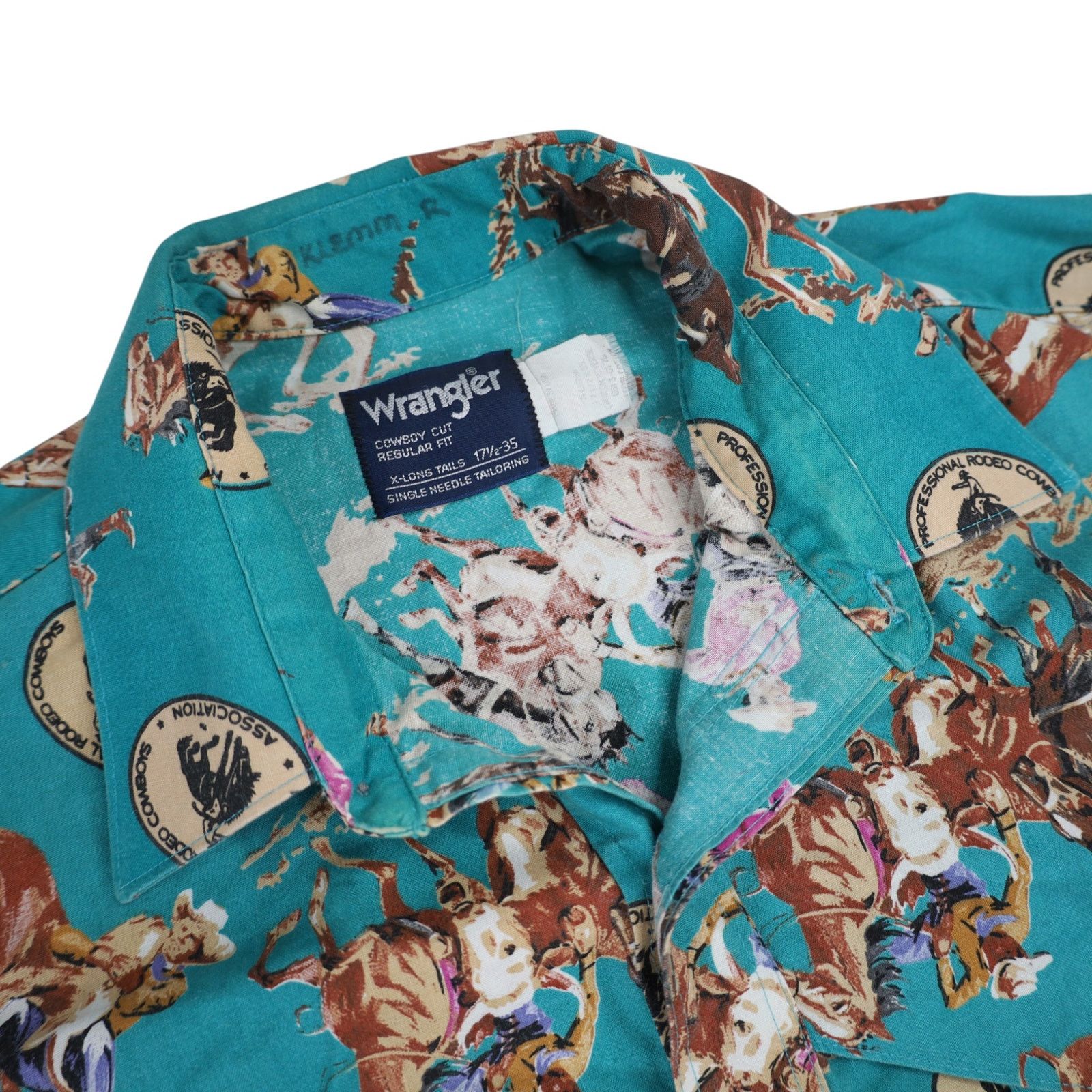 Vintage × Wrangler VTG Wrangler Professional Rodeo Cowboys Assn Shirt Size US XL / EU 56 / 4 - 9 Thumbnail