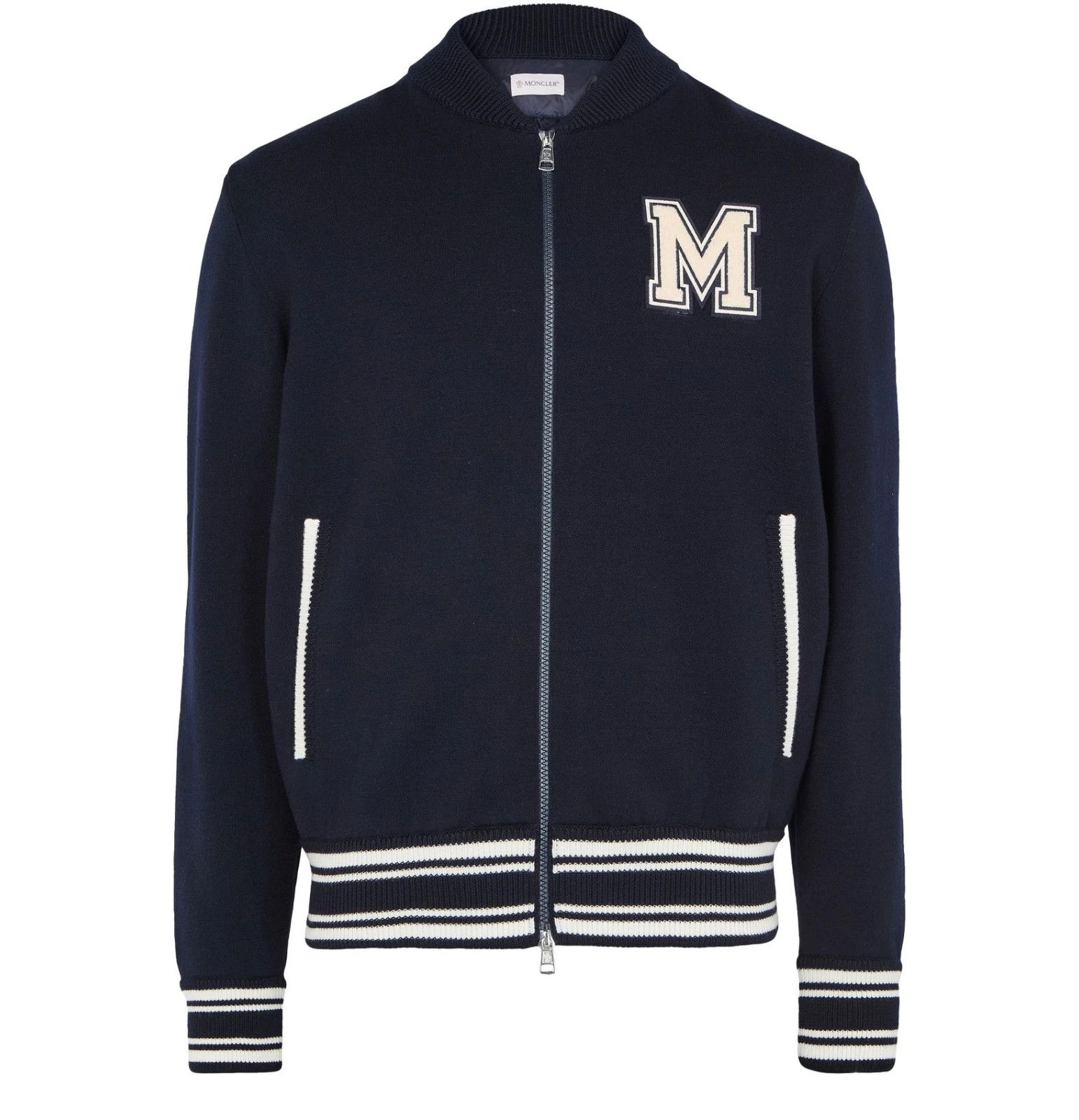 Moncler MONCLER Men's Blue Wool Down Cardigan New Size US M / EU 48-50 / 2 - 1 Thumbnail