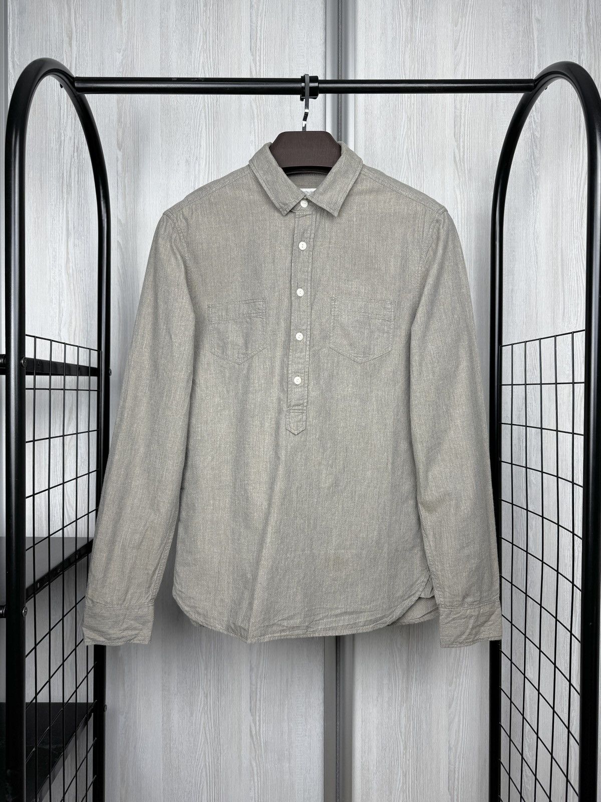 Allsaints Allsaints Takatsu Long sleeve Japanese half buttoned shirt S Size US S / EU 44-46 / 1 - 1 Thumbnail