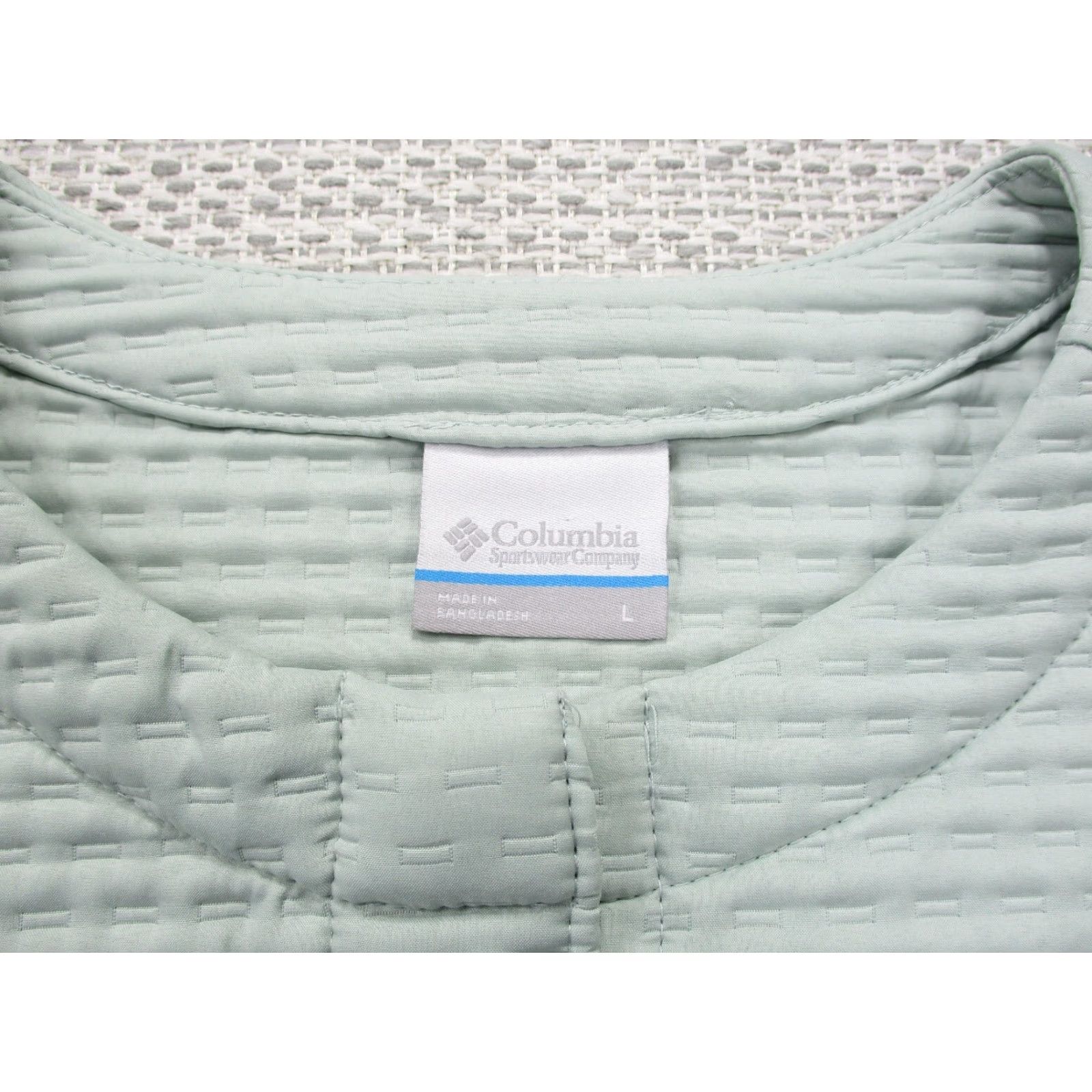 Doublet Columbia Jacket Womens Large Light Green Double Sleeve Textured Snap Up Size L / US 10 / IT 46 - 7 Thumbnail