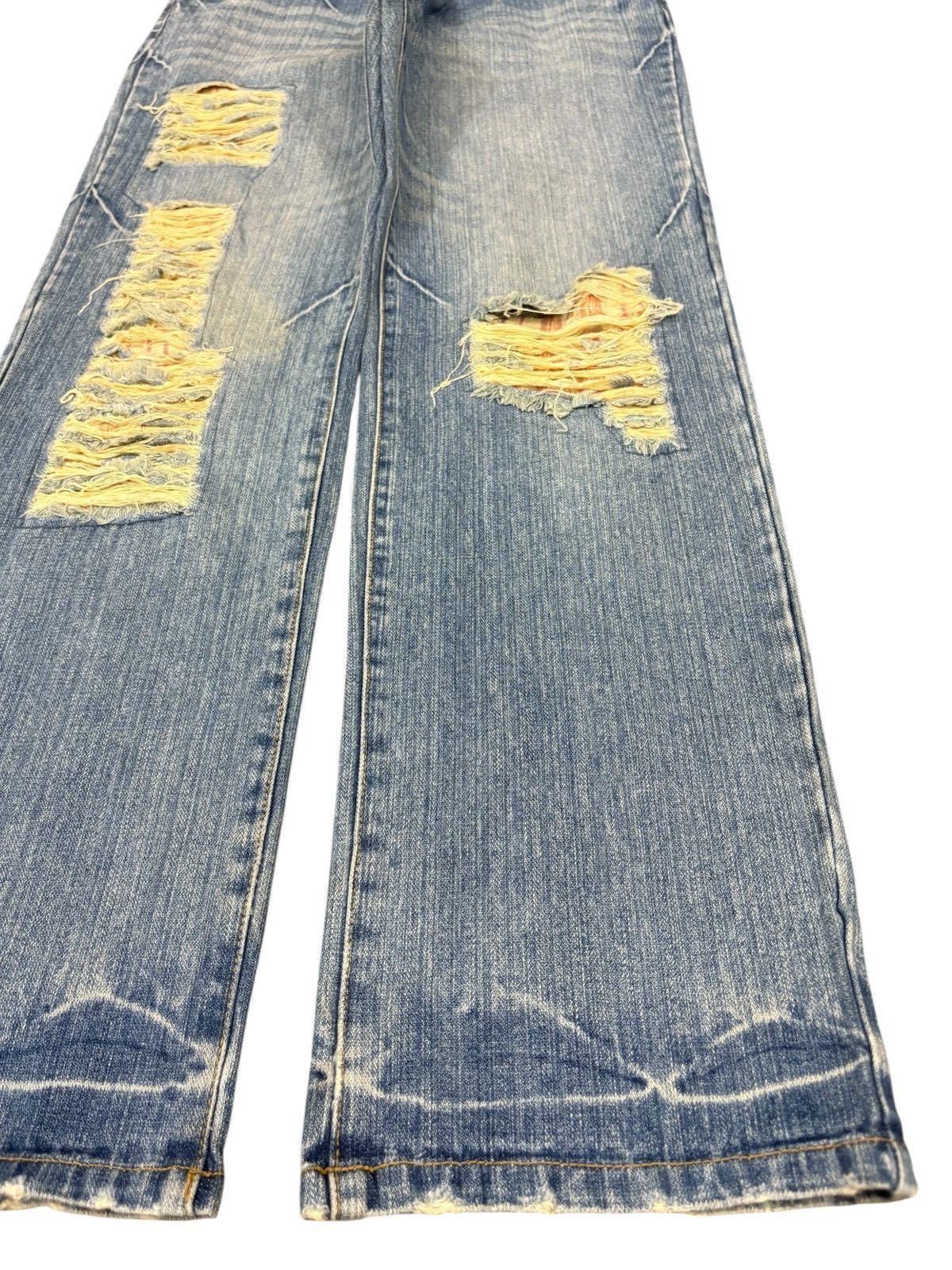 Japanese Brand Vintage Japanese Brand Patched Distressed Loose Jeans Size US 32 / EU 48 - 7 Thumbnail
