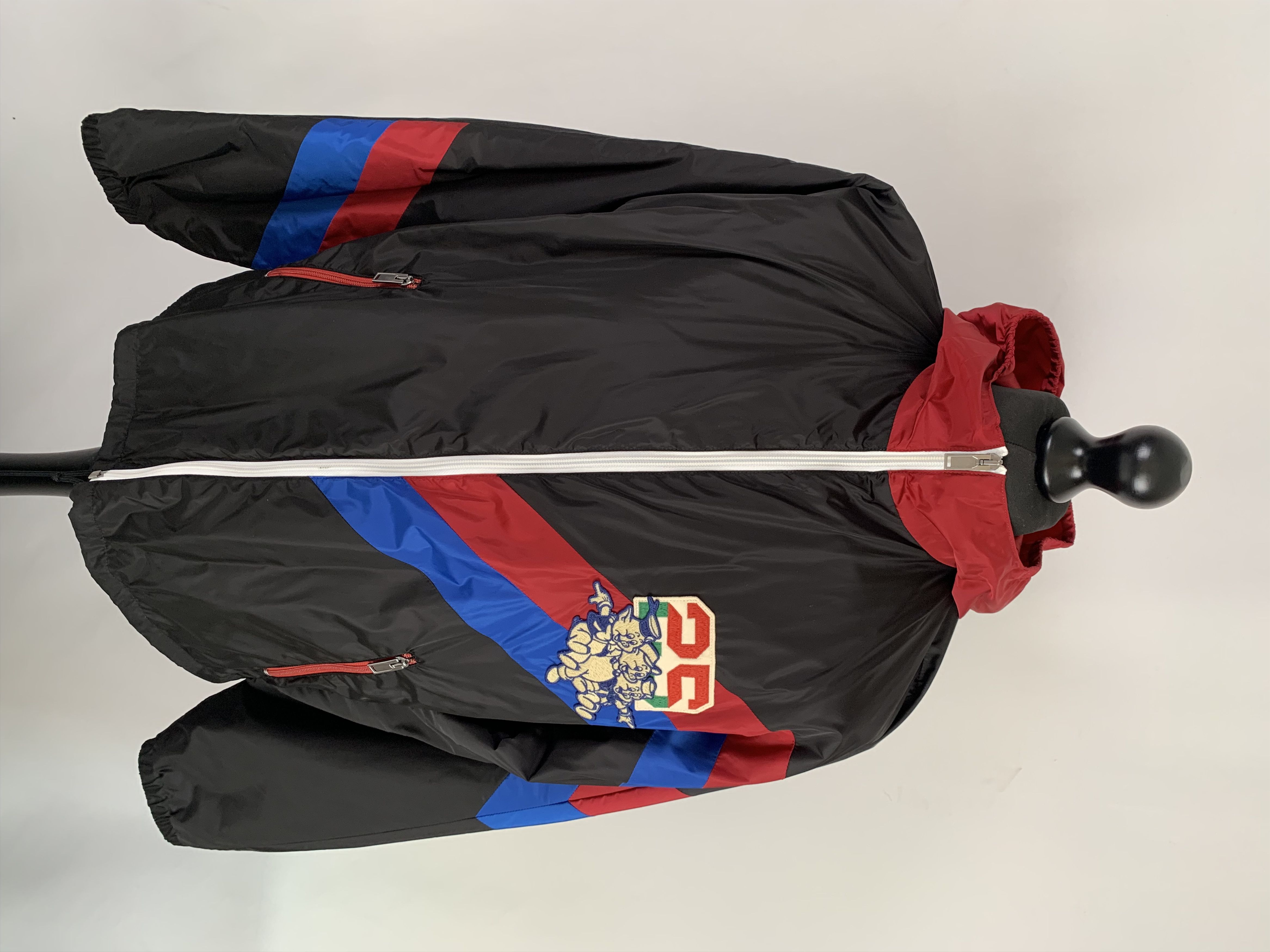 image of Disney X Gucci Three Little Pigs Wind Breaker in Black, Men's (Size Medium)