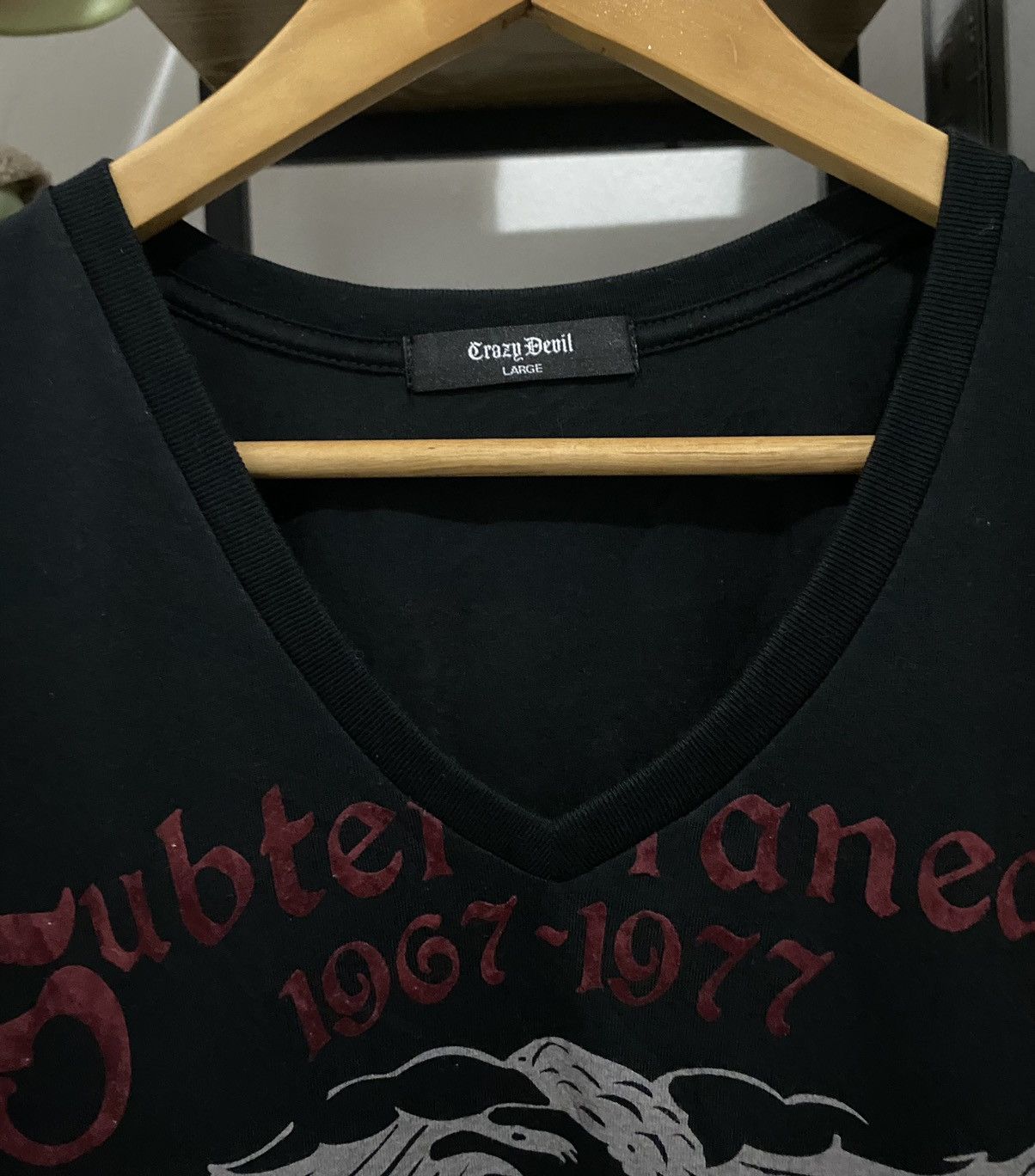 Japanese Brand Japan CRAZY DEVIL Eagle Gypsy Queen V Neck Tee Size US L / EU 52-54 / 3 - 5 Thumbnail