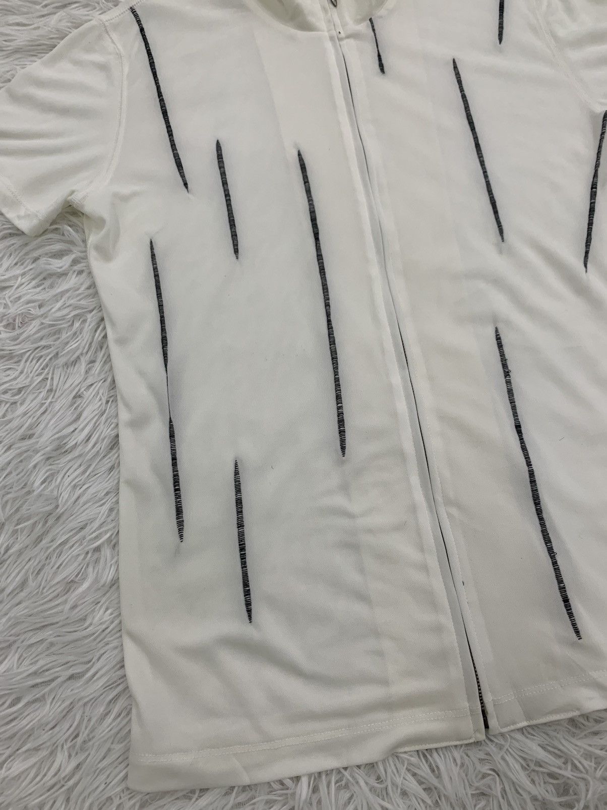 Jean Paul Gaultier Jean Paul Gaultier Stitched Stripe Zipper Short Sleeve Mesh Size US S / EU 44-46 / 1 - 3 Thumbnail