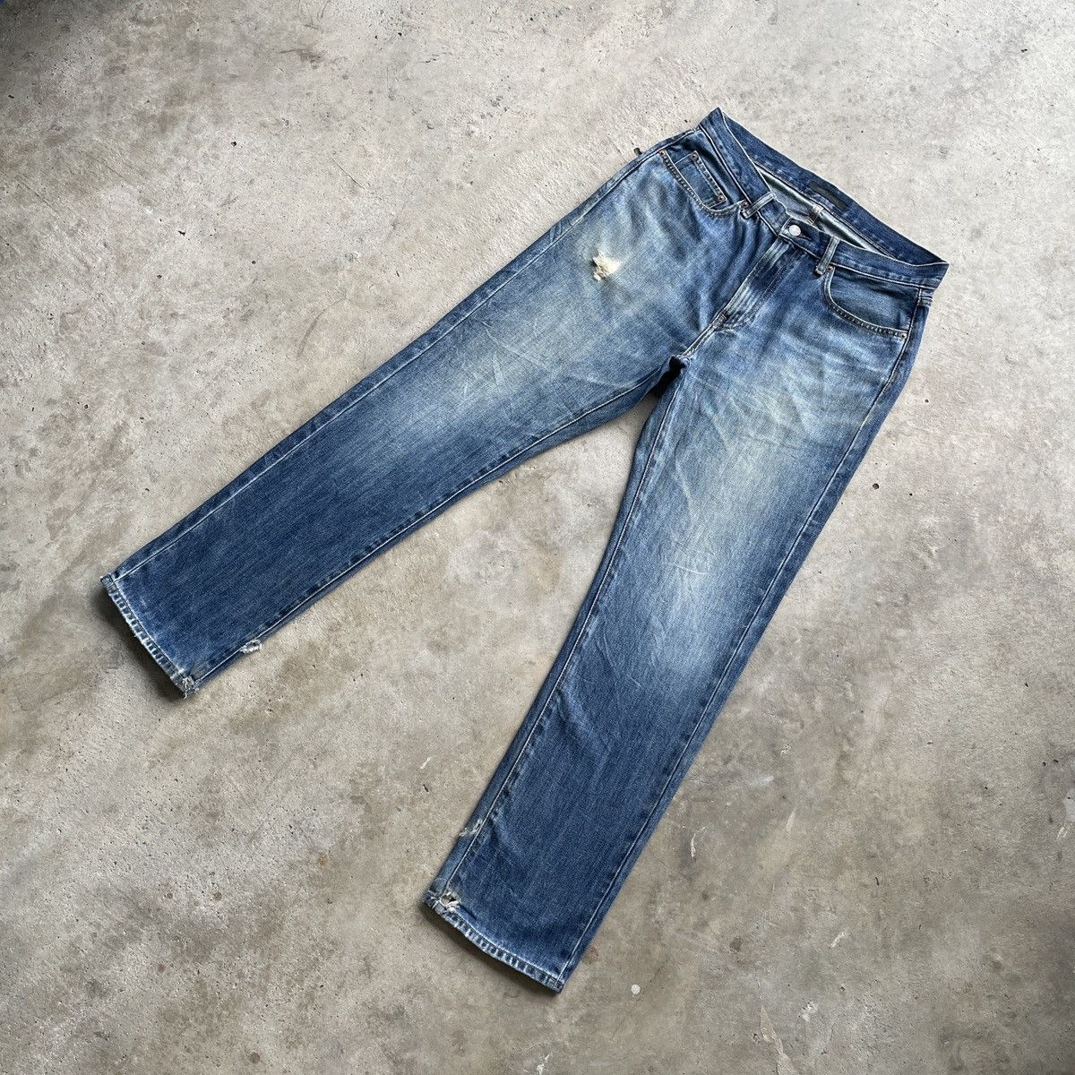 Japanese Brand Vintage Japanese Brand Faded Denim Jeans Pants W31x31.5 Size US 31 - 2 Thumbnail
