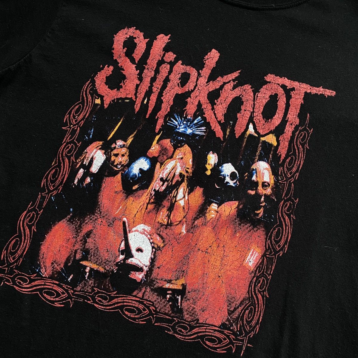 Band Tees × Slipknot × Vintage Vintage Slipknot T-Shirt tour Faded Style 90s Y2K Masks Size US M / EU 48-50 / 2 - 3 Thumbnail