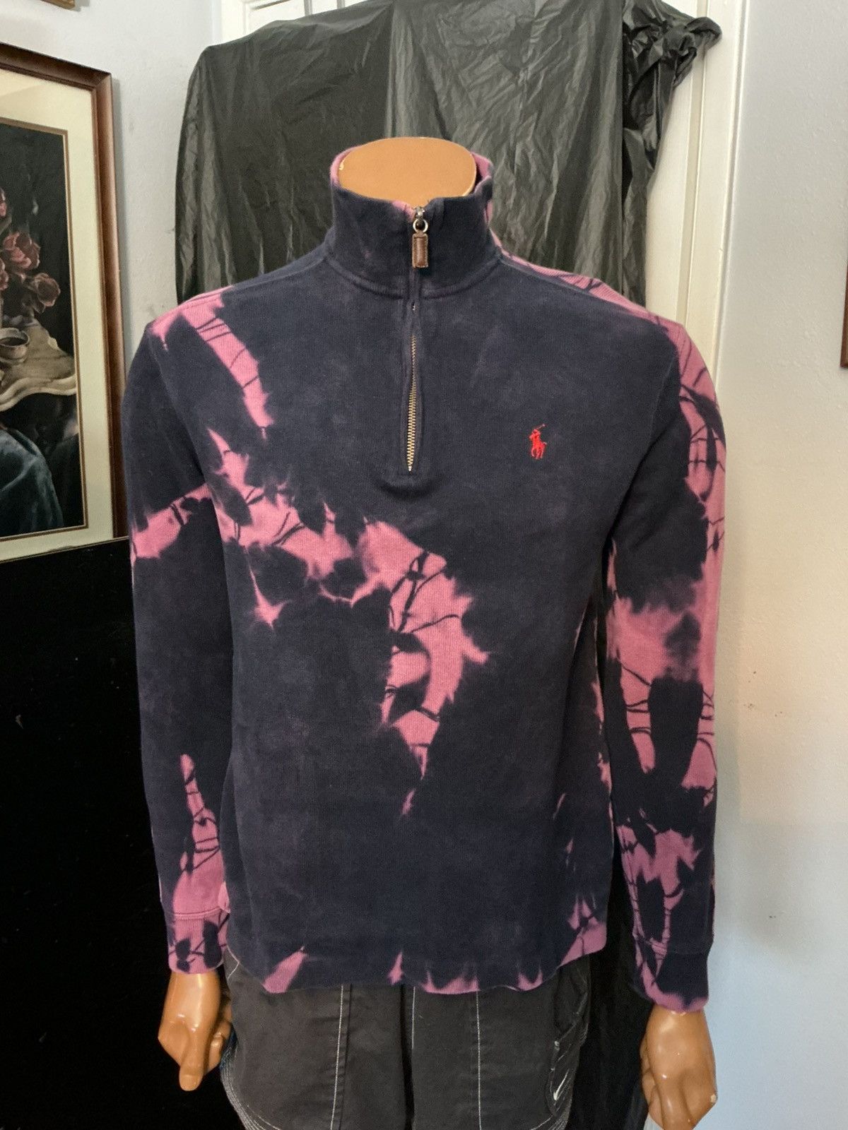 Polo Ralph Lauren VTG Polo Ralph Lauren Pony Logo Bleach Dyed 1/4 Zip Sweater Size US S / EU 44-46 / 1 - 7 Thumbnail
