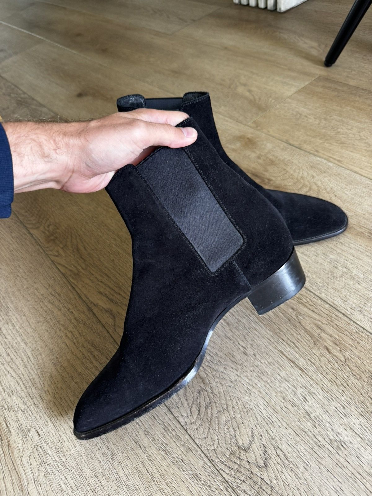 Saint Laurent Paris Hedi Suede Chelsea Wyatt Size US 11 / EU 44 - 1 Thumbnail