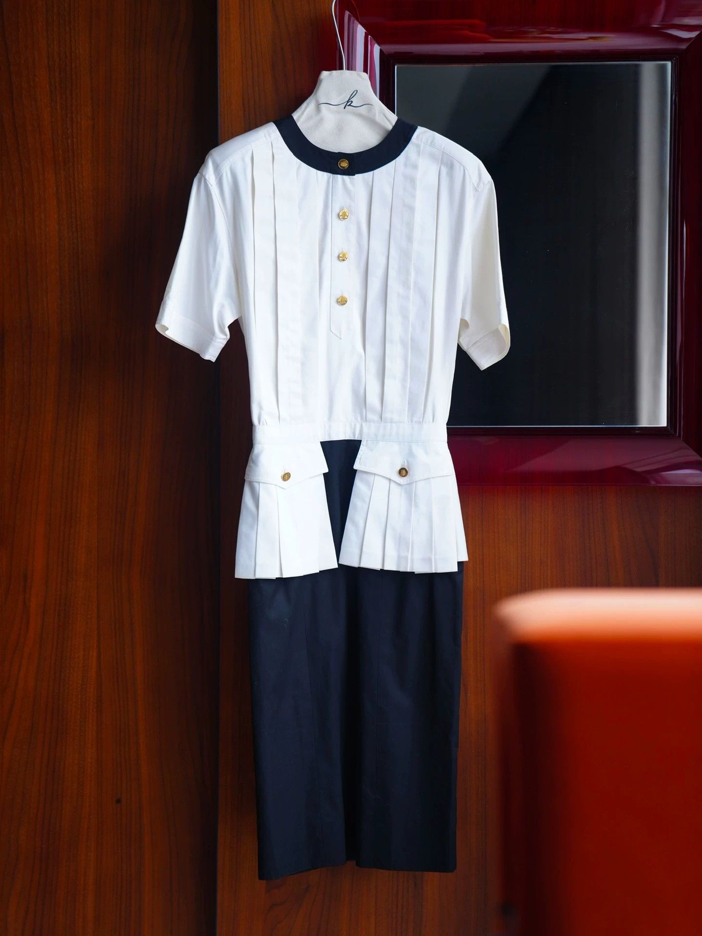 Chanel Chanel 1986/87 Runway Karl Lagerfeld Black&White Cotton Dress Size M / US 6-8 / IT 42-44 - 2 Thumbnail