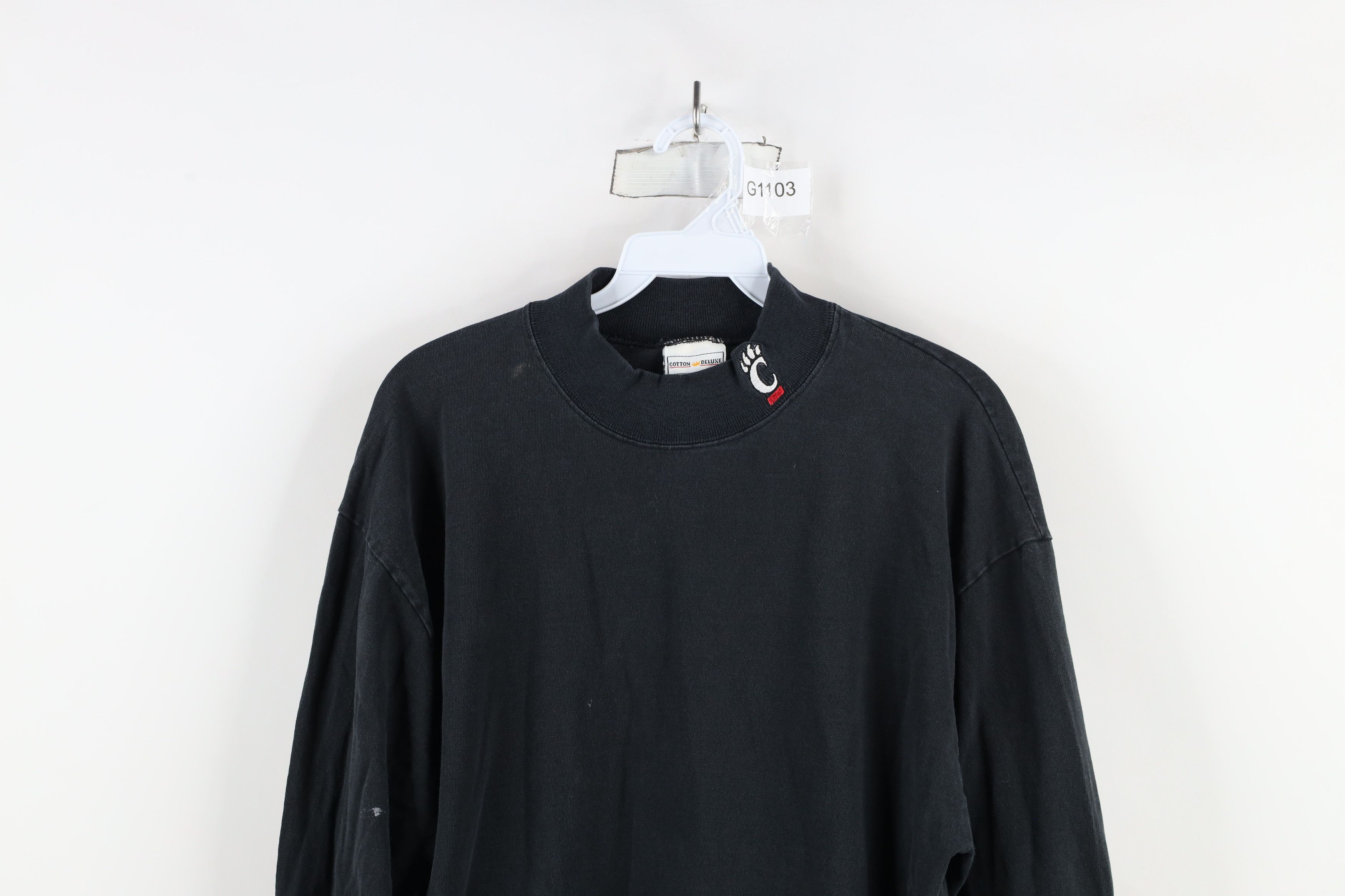 Vintage Vintage 90s University of Cincinnati Mock Neck T-Shirt Size US L / EU 52-54 / 3 - 2 Thumbnail