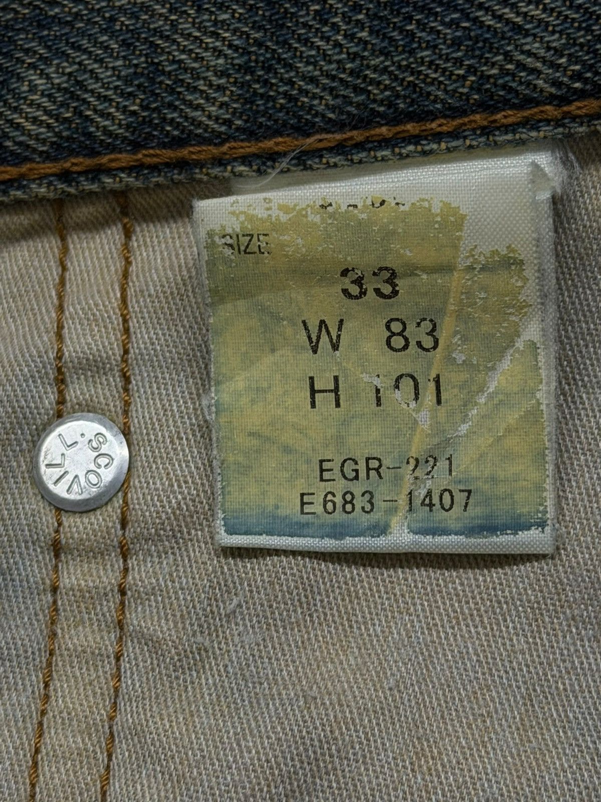 Japanese Brand Vintage Gold Rush Japan Y2K Wide Leg Denim Jeans | W33 Size US 33 - 13 Thumbnail