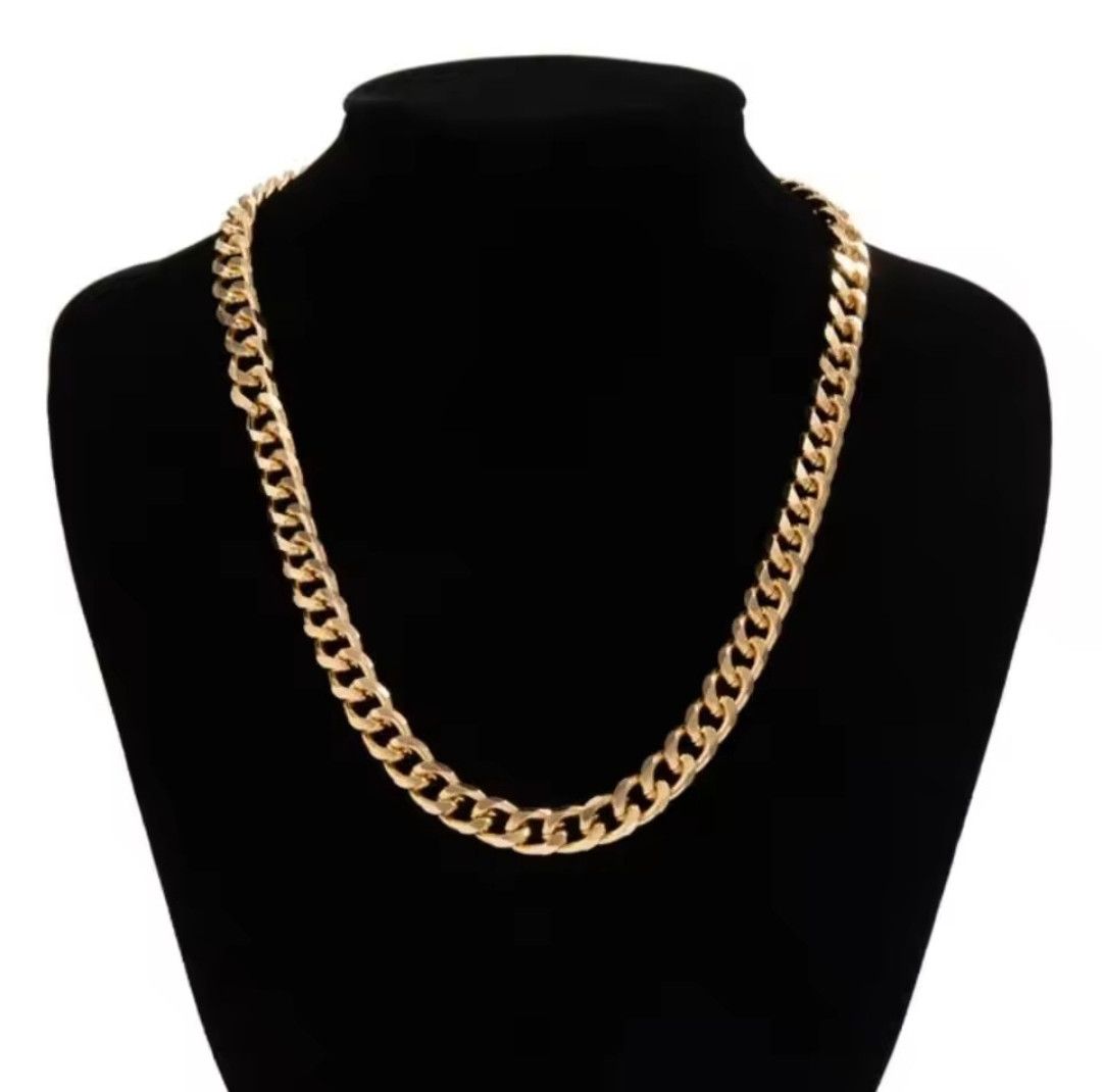 Jewelry Cuban Chain Necklace 60cm 7mm Size ONE SIZE - 1 Thumbnail