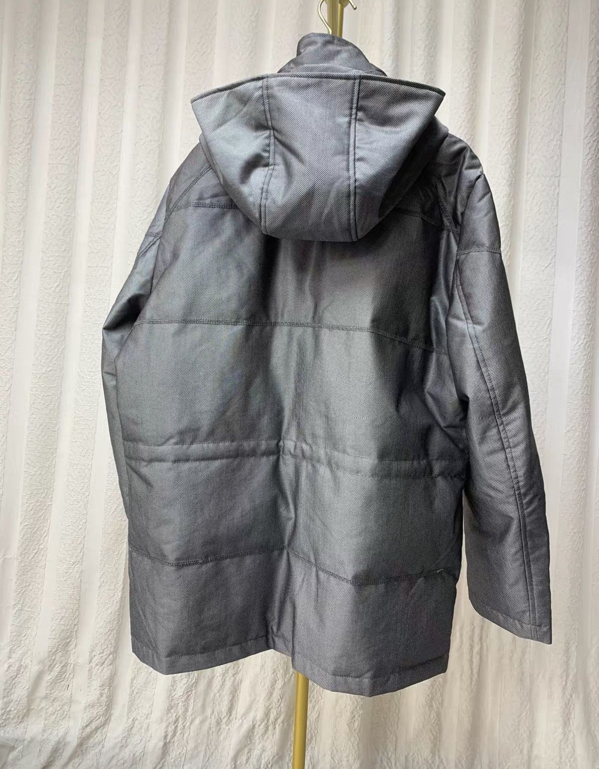 Armani Collezioni ARMANI COLLEZIONI Silver Stand Collar Business Padded Coat Size US M / EU 48-50 / 2 - 9 Thumbnail
