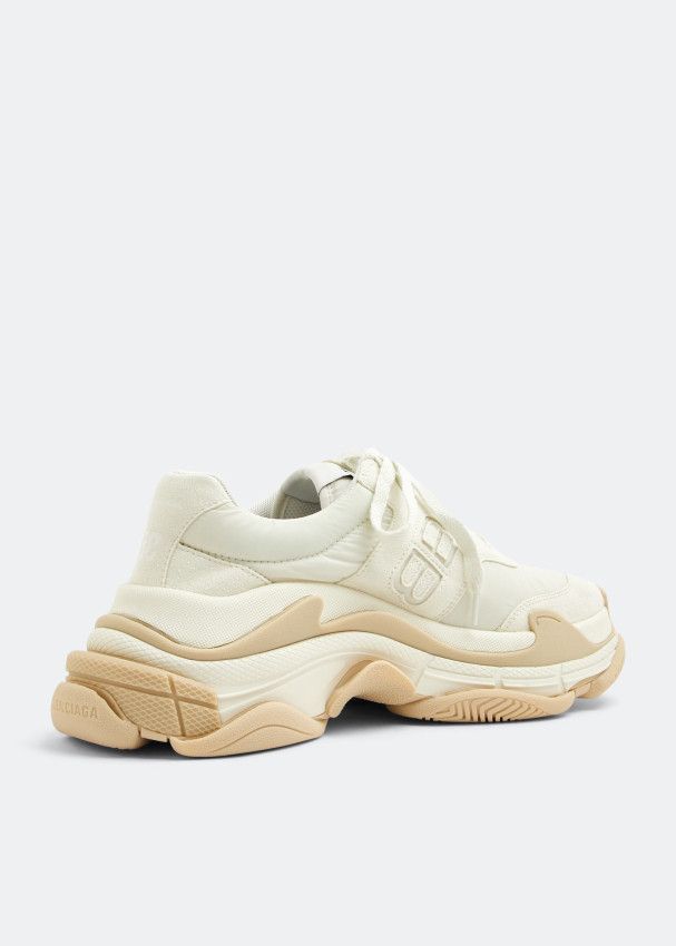 Balenciaga o1bcso1str1224 Triple S 'Eggshell Sneakers in Sand Beige Size US 13 / EU 46 - 3 Thumbnail
