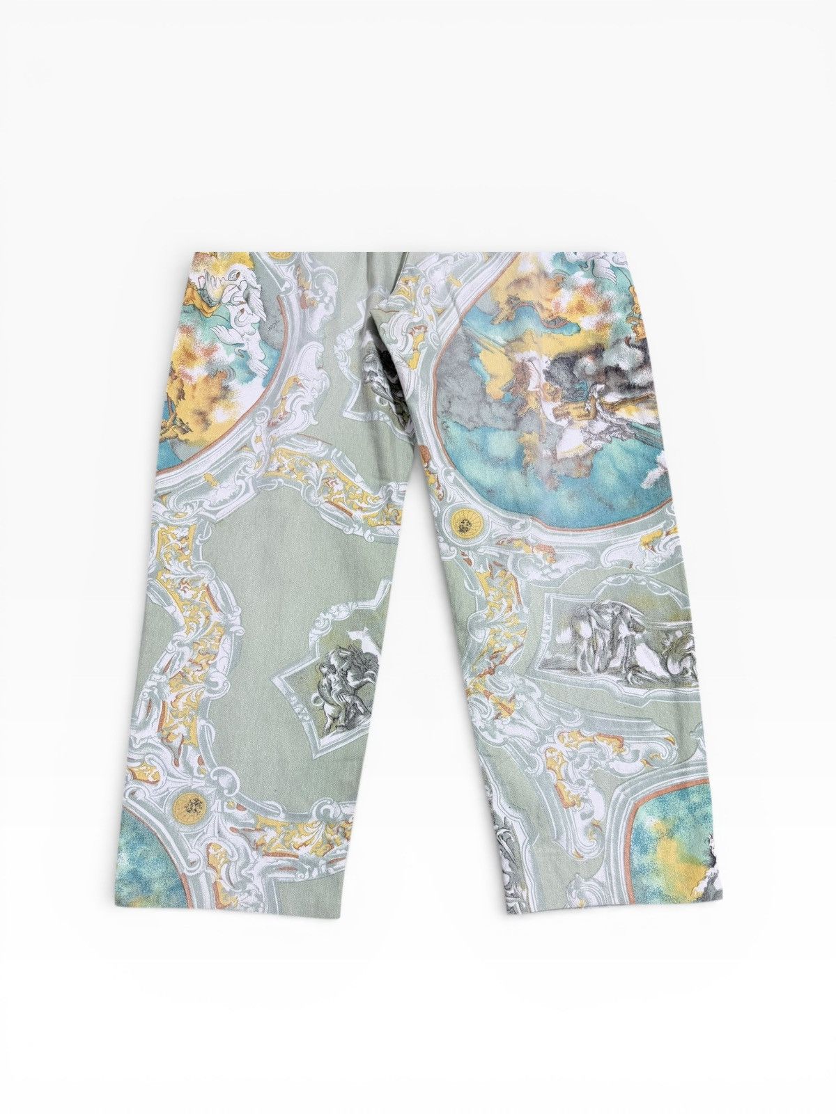 Roberto Cavalli Vtg🔥Angelo Marani Baroque Printed Denim Pant Size US 29 - 18 Thumbnail