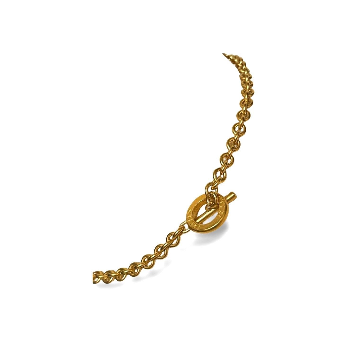 Nina Ricci Vintage Nina Ricci golden chain necklace with ribbon bow and Size ONE SIZE - 4 Thumbnail