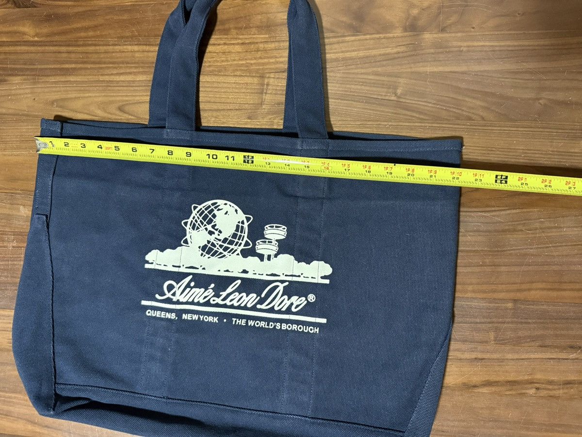 Aime Leon Dore Aime Leon Dore ALD Large Unisphere Tote Bag Logo Canvas Navy Size ONE SIZE - 4 Thumbnail