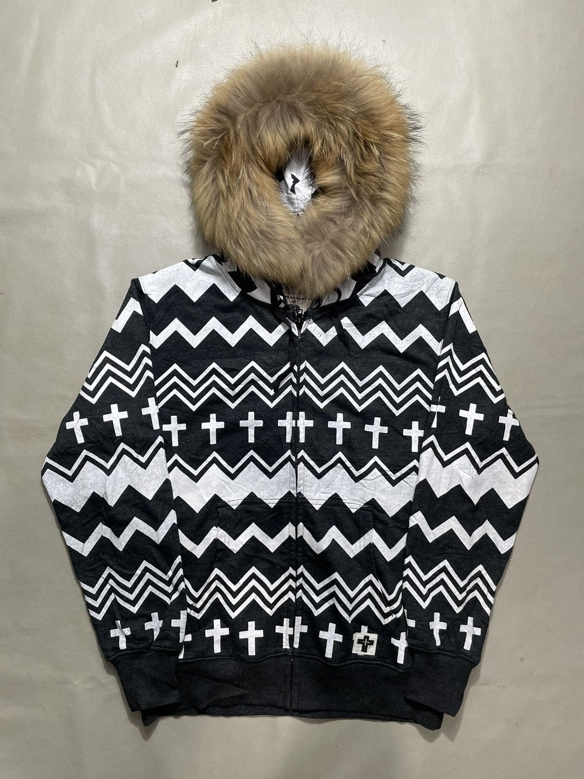 GOMME ゴム Y2K gimmick hoodie ギミックパーカー ADAMASTE（アダマスト）の「high neck zip gimmick hoodie