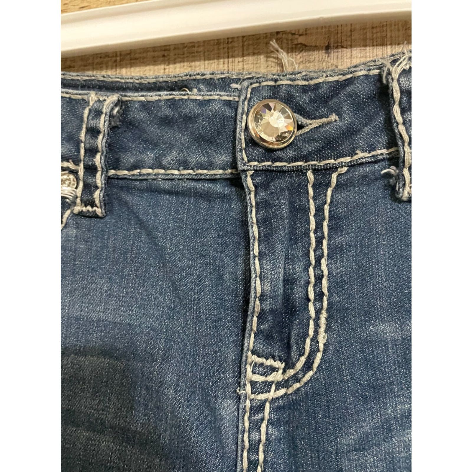 Vintage LA Idol Jeans Womens Bootcut Denim 5-Pocket Design Blue W31 L34 Sz 9 Flat Front Regular Rise Size 30" / US 8 / IT 44 - 4 Thumbnail