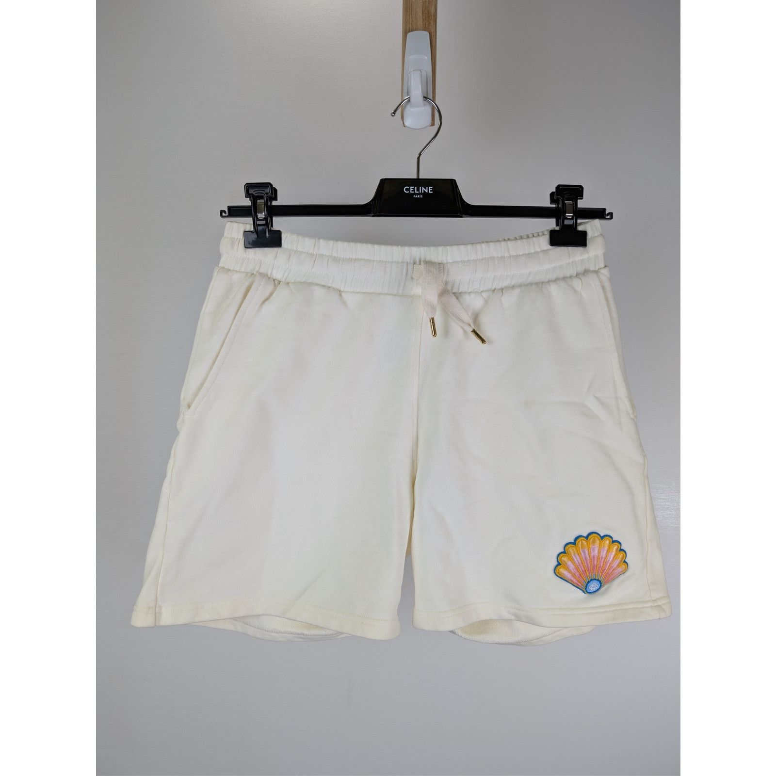 Casablanca o1rshd1 CC20 loopback Shell Patch Sweatshort Shorts in Ivory Size US 32 / EU 48 - 2 Thumbnail