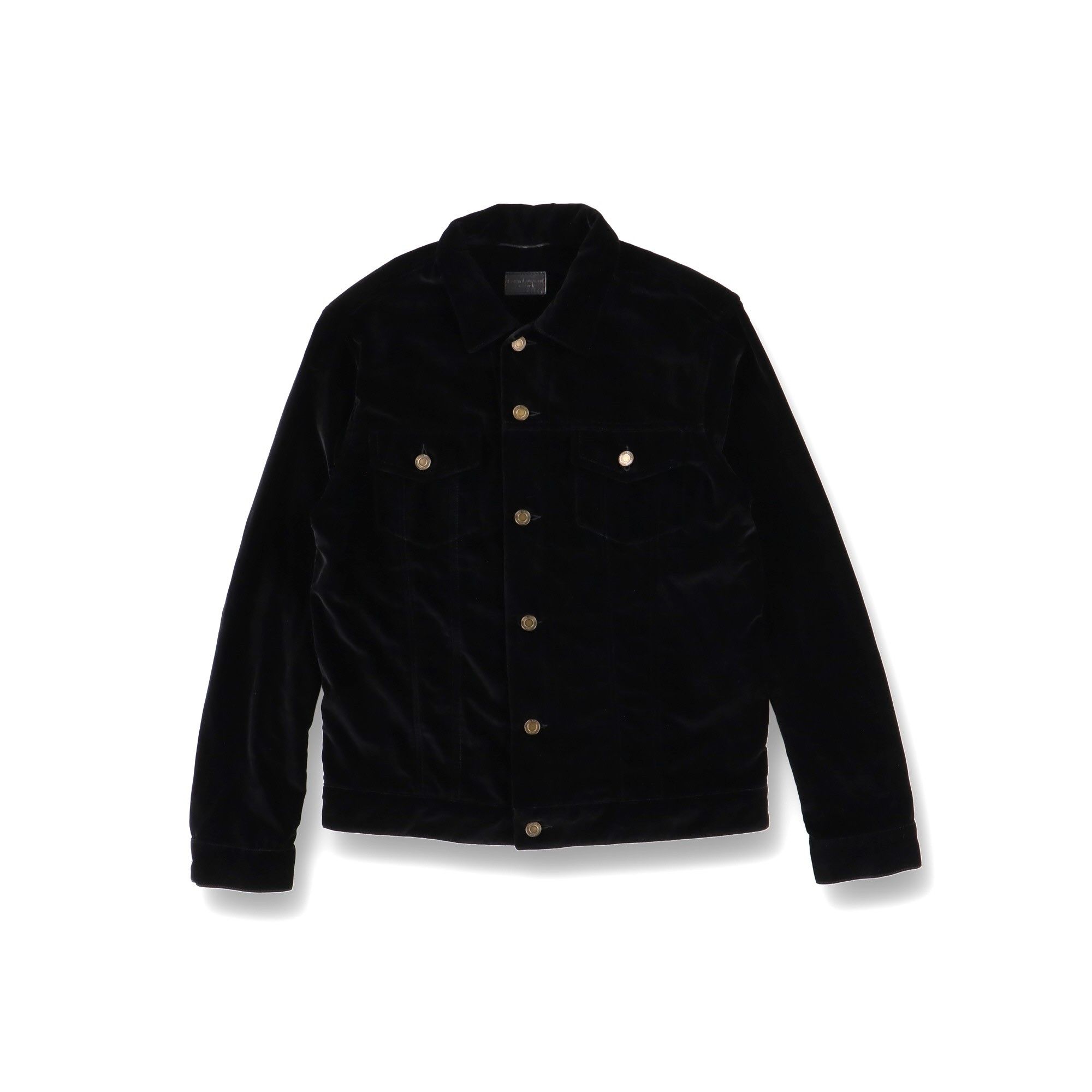 Saint Laurent Paris Black Studded Music Note Velvet Trucker Jacket Size US L / EU 52-54 / 3 - 3 Thumbnail