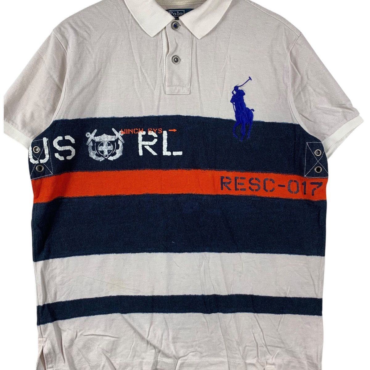 Polo Ralph Lauren Vintage POLO RALPH LAUREN RESQUE Winch Sys Tee Shirt Top Size US L / EU 52-54 / 3 - 3 Thumbnail